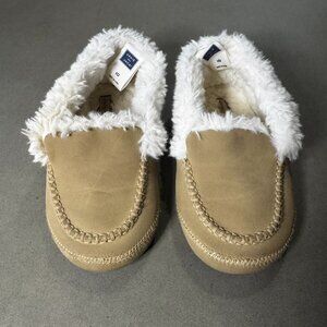 Janie & Jack Faux Shearling Moccasin Slippers – Size 10
